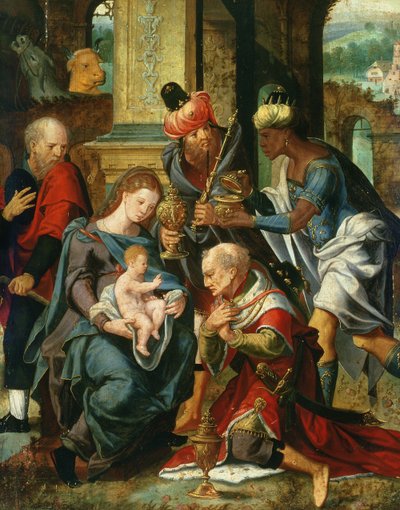 Die Anbetung der Könige, 1530 von Master of the Prodigal Son